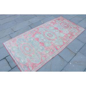 Tapis turc, tapis d'appoint 3,37x7 pieds, tapis en laine rose gris - Product Image 3