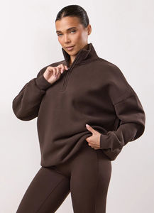 Conjunto Deportivo Cortavientos de Alta Calidad para Mujer, Informal, de 2 Piezas, con Cremallera y Cintura Elástica para Invierno, con Logotipo Frontal - Product Image 2