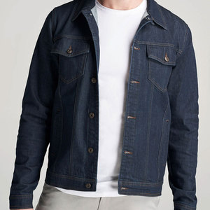 แจ็คเก็ตยีนส์ผู้ชายทรงสลิม ผ้าแคนวาส 100% ระบายอากาศได้ดี สไตล์ไฮสตรีท คุณภาพสูง สำหรับฤดูหนาว - Product Image 1