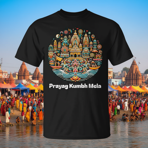 T-shirt 2025 Prayag Kumbh Mela Maha Kumbh – Symbole Religieux Hindou – Vêtement Promotionnel - Product Image 3