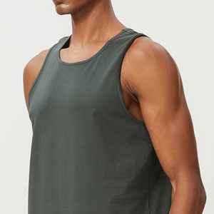 Débardeur de fitness décontracté pour hommes débardeur tricoté de haute qualité séchage rapide vêtements de sport respirant entraînement chemise sans manches - Product Image 3