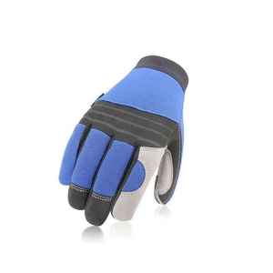 Custom logo Trending Cow Goatskin Grain Leather Mechanic <b>Gloves</b> <b>Driver</b> <b>Gloves</b> Anti-Cut Anti-Impact Functions Mechanic <b>Gloves</b> - Product Image 4