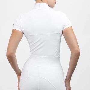 Camisa ecuestre de diseño elegante para mujer, manga larga, ropa personalizada elástica al por mayor, camisetas para montar a caballo - Product Image 3