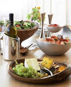 Juego de vajilla de madera de teca de calidad de lujo, forma personalizada para fiestas de boda y suministros de artículos de Hotel - Product Image 4