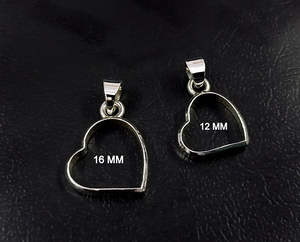 10k or 925 argent Sterling pendentif en forme de coeur 10mm lunette avec cendres résine remplissage blanc réglage pierre souvenir breloque bijoux - Product Image 2