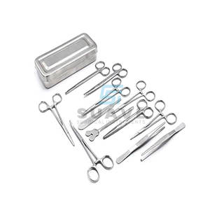 ชุดผ่าตัดพื้นฐานไมเนอร์13ชิ้น,พร้อมกล่องเครื่องมือเครื่องมือผ่าตัดสแตนเลสคีมกรรไกรชุดใส่เข็ม - Product Image 5