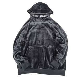 Venta caliente personalizado 100% algodón corte crudo dobladillo borde Sudadera con capucha Puff estampado pantalón hombres chándal apilado acampanado hombres Jogger conjuntos - Product Image 3