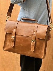 Bolso bandolera grande personalizable de cuero, maletín deportivo Vintage Unisex, correa cruzada, logotipo personalizado, bolsas de viaje para hombre - Product Image 3