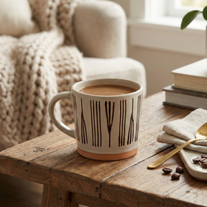 Ensemble de 2 tasses à café en céramique de style nordique, fabriquées à la main avec des fonctionnalités pratiques, compatibles lave-vaisselle et micro-ondes, Carto - Product Image 2