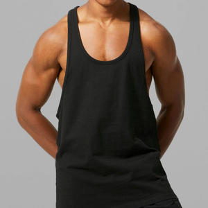 Custom Men Acid Wash <b>Black</b> Blank Oversized <b>Vest</b> 95% Cotton 5% Spandex Crewneck Screen Printing tank Tops - Product Image 5