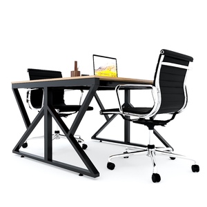 Mesa de Estilo Moderno y Minimalista para 2 Personas, 120x120cm, Madera Contrachapada con Patas de Hierro - Product Image 4