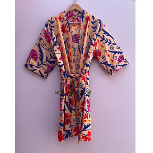 Venta caliente Vintage Beach Wear Dress Suzani Chaqueta acolchada de algodón bordado con cintura natural Estilo casual ecológico - Product Image 1