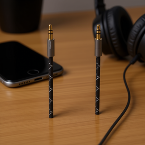 Cable de audio con conector de 3,5 mm chapado en oro, 1,5 m, negro, 00205130 - Product Image 3