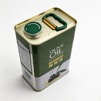 Boîte en fer blanc rectangulaire personnalisée pour huile d'olive 1L/5L, qualité alimentaire, certifiée ISO9001, avec impression
