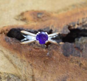 Women's 925 Sterling Silver Boho Style <b>Amethyst</b> Gemstone Engagement Wedding <b>Ring</b> Trendy Handmade Gift - Product Image 3