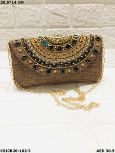 Embrayages de soirée ethniques faits à la main exclusifs de créateur pour les dames élégant motif de pierre mariage mariée pochettes Style de mode - Product Image 6