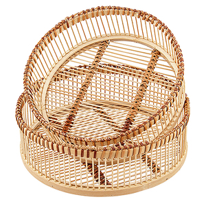 Meilleur Choix Design Bambou Rotin Service Plateaux De Rangement Plateaux Ensemble De Table De Service En Gros Bon Prix Décorations pour La Maison - Product Image 2