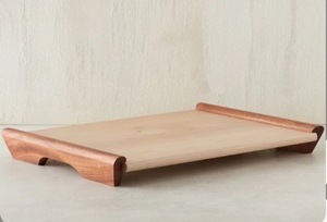 Bandejas de servicio de madera maciza en forma de rectángulo hechas a mano de alta calidad Venta de exportadores Bandejas de servicio de madera de alta calidad - Product Image 2