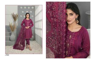 Haute qualité inde Pakistan Salwar Kameez robes d'hiver pour dames exportation qualité lin tissu respirant naturel taille - Product Image 5