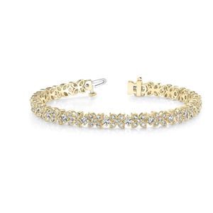 Bracelet de mode Faye de style unique en diamant taillé rond pour femme - Product Image 2