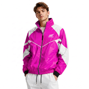 <b>Men's</b> Track <b>Jackets</b> Lightweight Full Zip Color Block Windbreaker Casual Outdoor Custom Logo Bulk Wholesale Supply <b>Men's</b> <b>Jackets</b> - Product Image 6