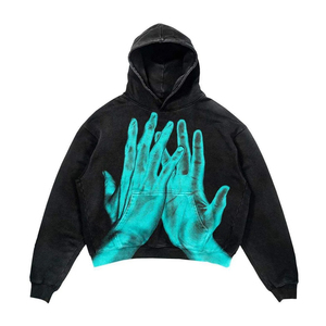 Sudaderas con capucha para hombre de alta calidad, estampado DTG, diseño superior, servicio profesional OEM, temporada de invierno, cuello con capucha hecho en Pakistán - Product Image 1