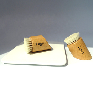 Dry <strong>Facial</strong> Brush with Wooden Handle Face Cleansing Wool <strong>Massager</strong> for <strong>Skin</strong> Scrubbing and Exfoliation