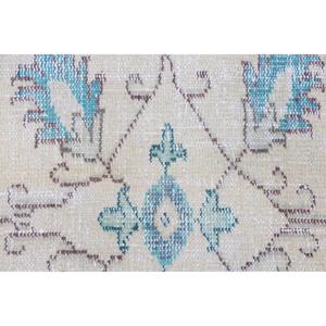 1.4x3.3 ft Vintage Turkish Rug, Small Rug, <b>Brown</b> <b>Wool</b> Rug - Product Image 4