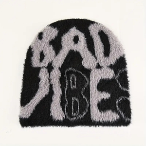 Gorros de Punto Desgastados al por Mayor del Fabricante, Gorro de Punto con Logotipo Personalizado, Gorro de Punto Jacquard Personalizado - Product Image 3