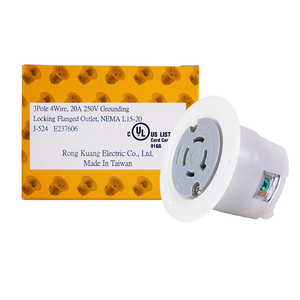 NEMA L15-20 20A 250V AC Flanged Outlet - Product Image 6