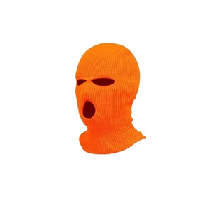 Tendencia al por mayor pasamontañas personalizado máscaras de esquí 3 agujeros de punto ropa al aire libre transpirable Unisex máscaras cómodas diseño de logotipo personalizado - Product Image 5