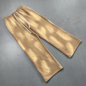 Chándal transpirable de algodón desgastado para mujer, traje de sudor de lavado ácido pesado Vintage de gran tamaño liso de alta calidad para mujer - Product Image 4