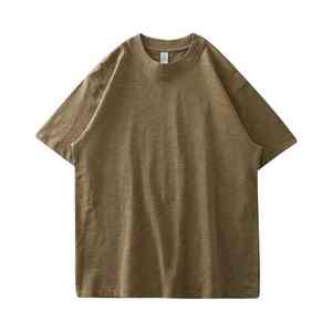 T-shirts en coton personnalisés, col rond uni, tissu en bambou tricoté, impression personnalisée OEM, t-shirt vierge - Product Image 5