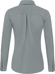 Blusas de Oficina a Cuadros con Logotipo Personalizado, Hechas de Algodón de Alta Calidad, Transpirables, de Manga Larga, Camisas de Vestir Formales para Reuniones de Trabajo, Más Vendidas - Product Image 3