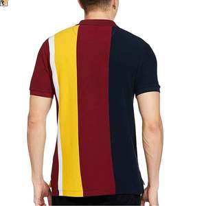 Panel de corte y costura Polo camisas rojo oscuro amarillo y blanco panel cosido juntos en algodón PK varía en diferentes GSMS 180-320 - Product Image 2