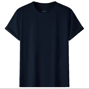 Camiseta deportiva personalizada para hombre, cuello redondo, ropa de gimnasio para Fitness, 100% algodón, punto sólido, transpirable, manga corta, camiseta lisa, deportes informales - Product Image 5