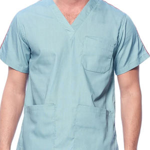 Ensemble de blouses médicales unisexes pour hommes, col en V, pantalon droit, tissu en coton, ensemble de blouses personnalisées avec logo, haute qualité - Product Image 5