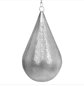 Azora Industries Lampe de Plafond Suspension Moderne Blanche Lustre Contemporain en Cristal en Fer avec Interrupteur de Commande pour Chambre d'Hôtel - Product Image 1
