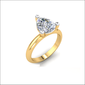 Bague au design classique en or 10 carats pour femme avec 2.01Cts VS Clarity Lab Grown Diamond EF Color Jewelry - Product Image 1