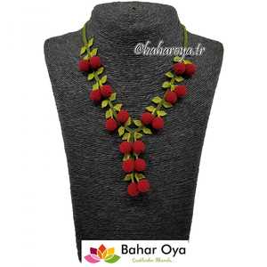 İğne Oyası Kiraz Kolye Kırmızı No 2 Colgantes y dijes finos Premium - Product Image 1
