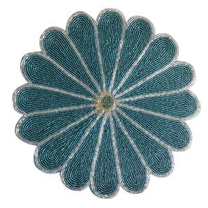 Beaded <b>Placemats</b> Cotton Handwoven <b>Round</b> Table Mat for Restaurants Hotels Dining Exporter Factory Direct Wholesale Supplier Bulk - Product Image 2