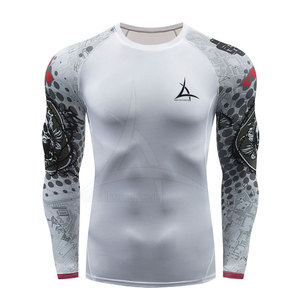 เสื้อรัดรูปแขนยาวของผู้ชายเสื้อรัดรูปโลโก้แบบใหม่สีตามสั่ง - Product Image 1