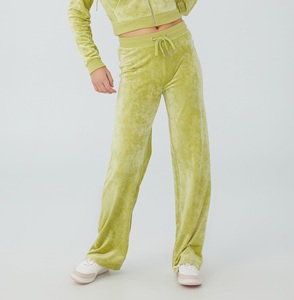 Pantalon taille haute en velours personnalisé OEM avec cordon de serrage Pantalon en velours respirant de haute qualité Pantalon droit baggy grande taille à jambe large - Product Image 6