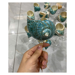 แก้วไวน์เปลือกหอยทำด้วยมือสไตล์รีสอร์ทถ้วยหอยสังข์ที่สวยงามสำหรับงานกิจกรรมและการตกแต่ง - Product Image 5