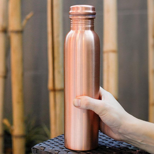 Pure Plain Copper <b>Bottle</b> with Gift Box Durable Rust Free Ayurvedic Drinking <b>Water</b> <b>Bottle</b> for Daily Hydration - Product Image 4