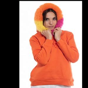 Vente en gros de sweats à capuche 100% coton de qualité supérieure sweats à capuche avec logo personnalisé respirant coupe ample pulls à capuche pour femmes - Product Image 2