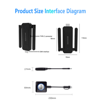 Receptor de pantalla inalámbrica 4K con transmisor 4K, compatible con AirPlay Miracast DLNA, presentación de doble pantalla