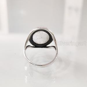 Bague pour femme pierre de lune arc-en-ciel naturelle pierre précieuse juin pierre de naissance bande de créateur bijoux de déclaration Vintage bague en argent Sterling 925 - Product Image 6