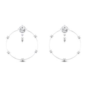 REYES New Design Custom <b>Fine</b> Jewelry Rings Certified 925 Sterling Silver Round Cut 9.54Ct Lab Grown Diamond <b>Earrings</b> for Women - Product Image 4
