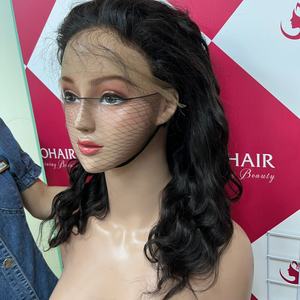 Perruque avec soyeux vietnamien Raw Remy Hair Top Style Double Poids Lace Front DHL Vendeur Ondulé Couleur - Product Image 2